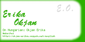 erika okjan business card